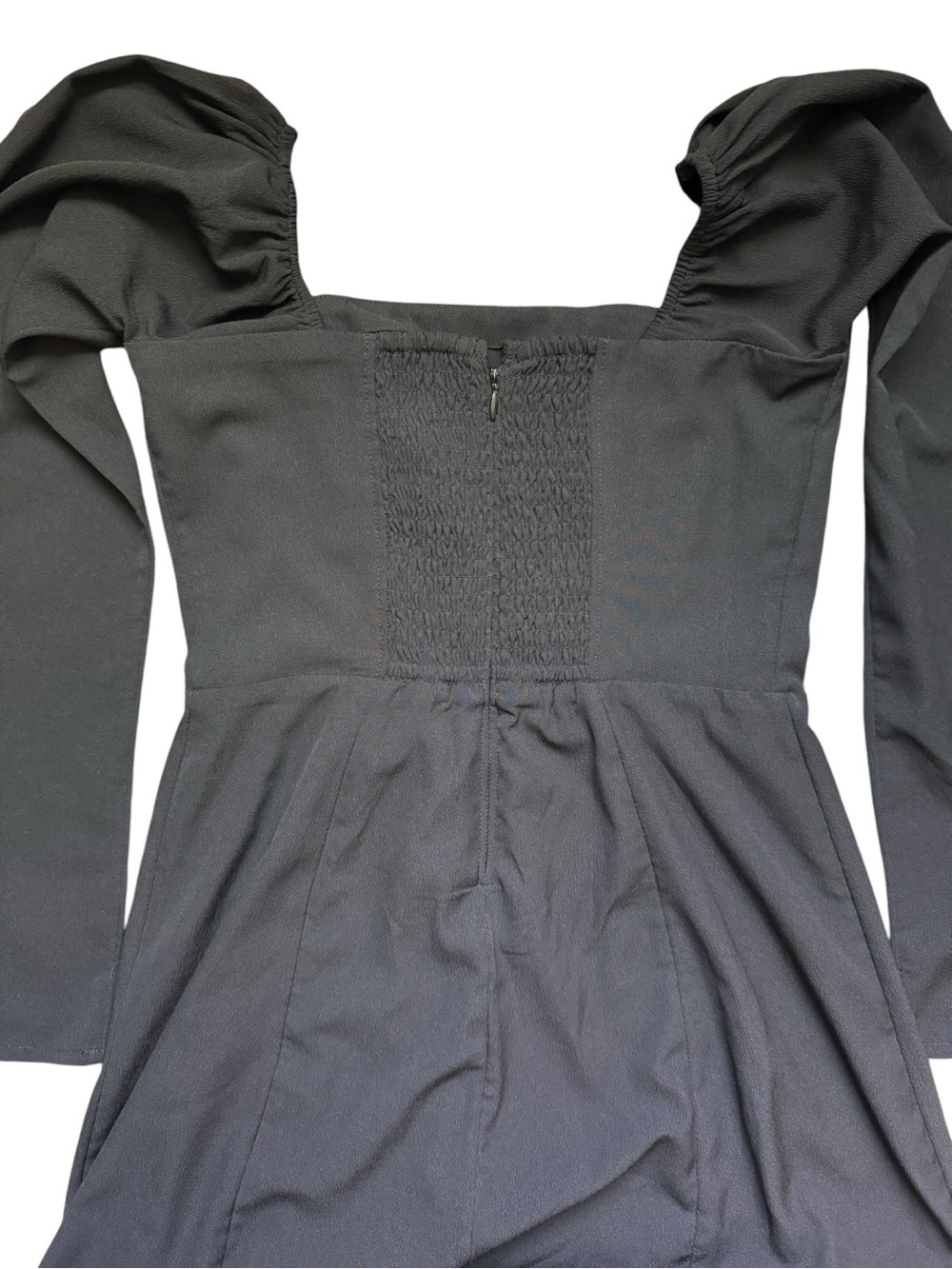 Abercrombie & Fitch Black Long-Sleeve Square Neck Midi Dress - Picture 5 of 13